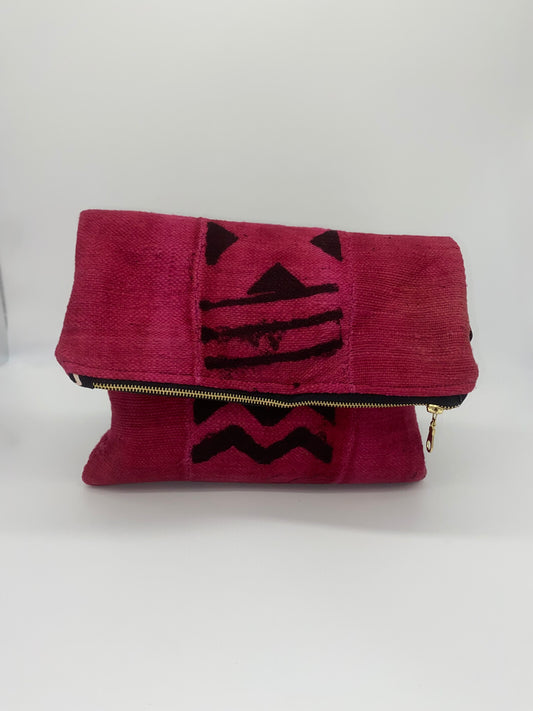 Mudcloth Foldover Clutch
