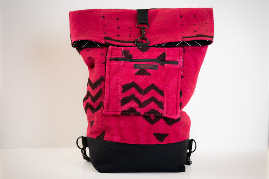 Mudcloth Foldover Backpack